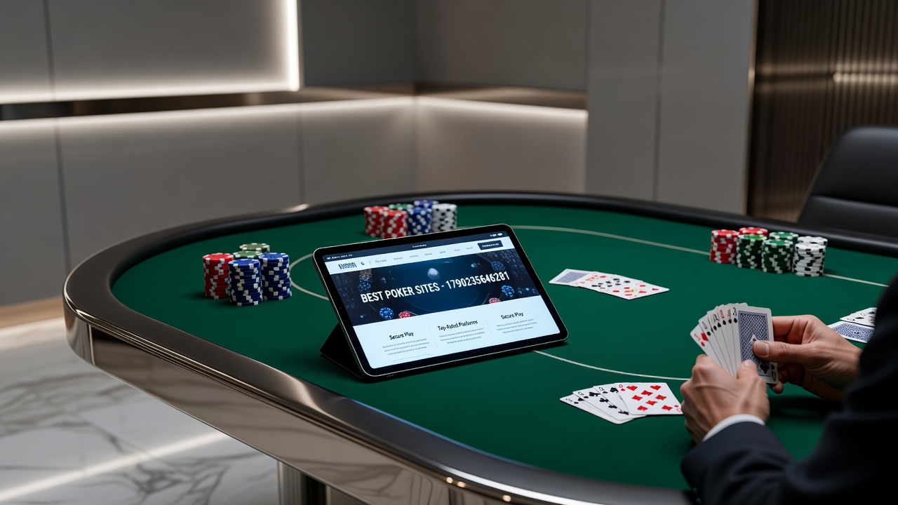 Comparison chart of poker site features including mobile apps and payment processing times