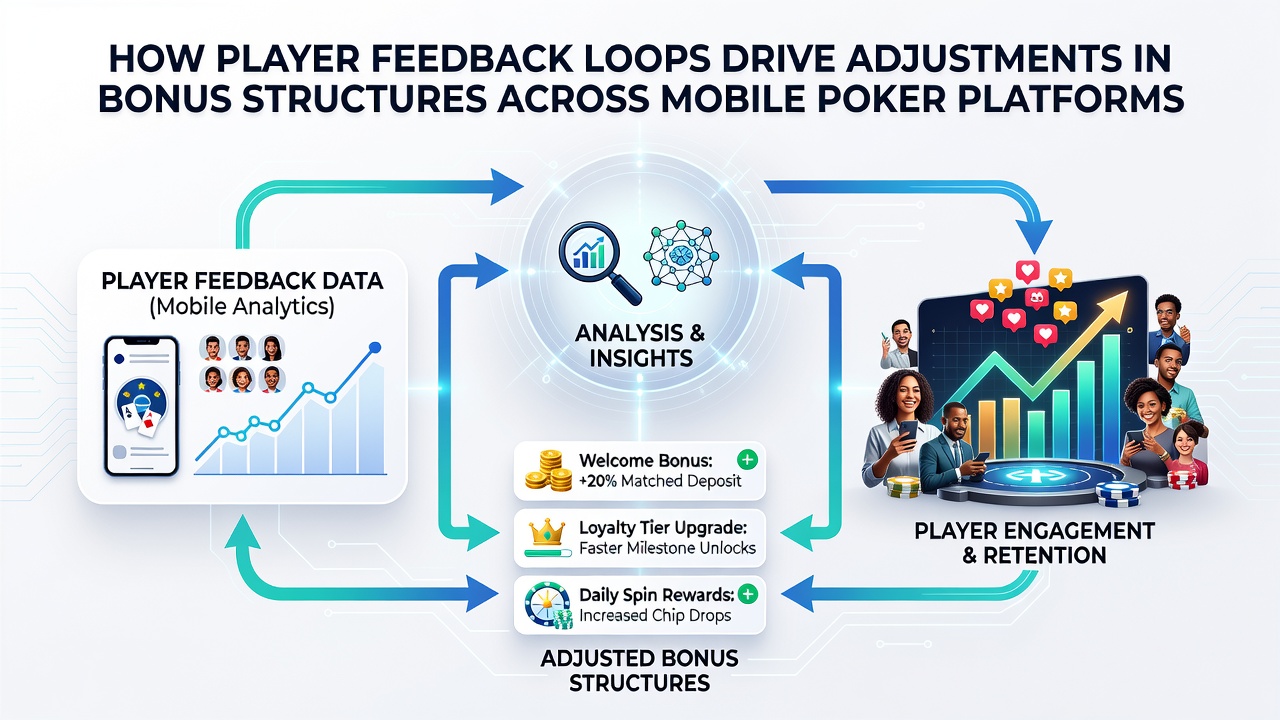 Analytics dashboard displaying poker bonus performance charts and regional player feedback trends