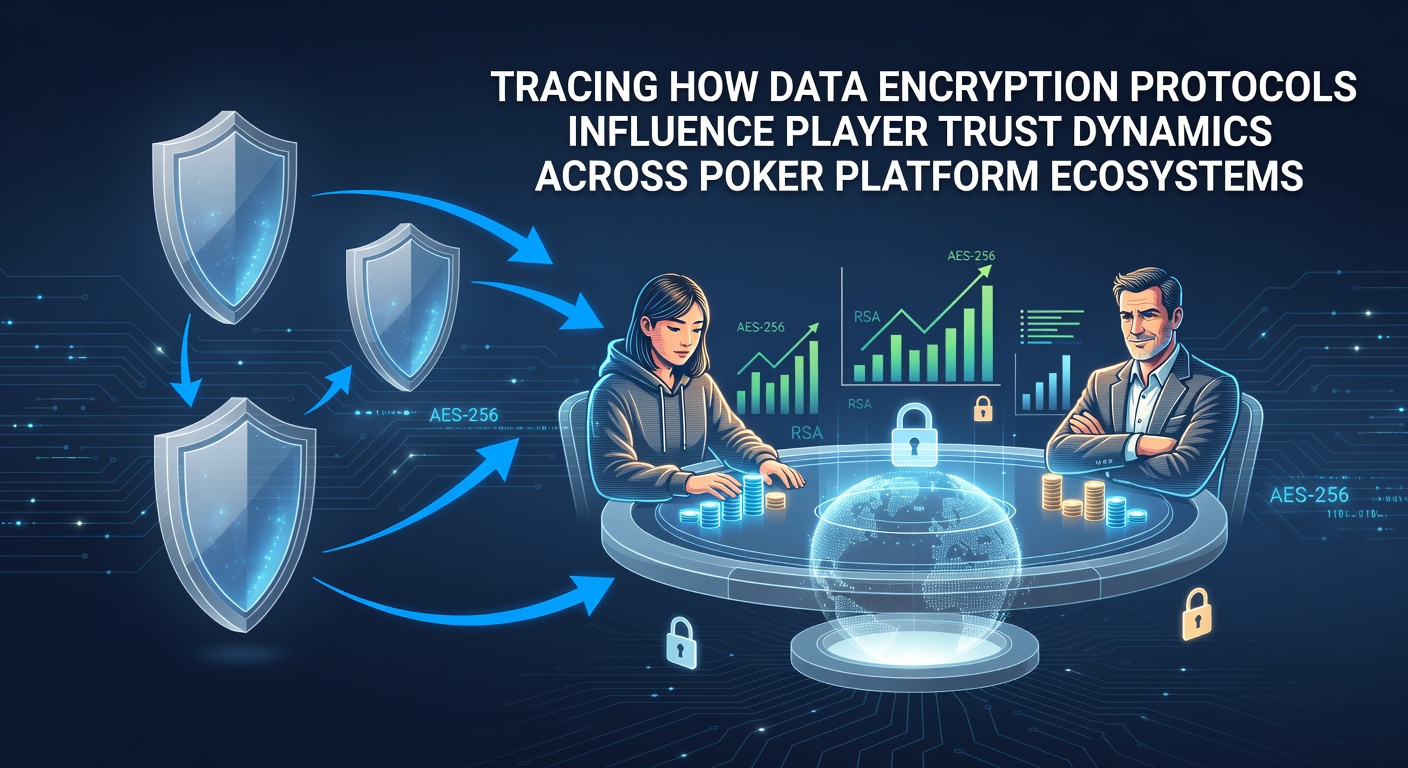 Secure data encryption protocols visualized across interconnected poker platform networks